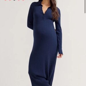 Hatch Averie Polo Sweater Dress - Navy, Size 2, NWT